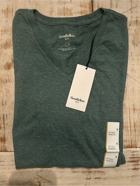Goodfellow & Co Heathered Teal V-Neck Tee